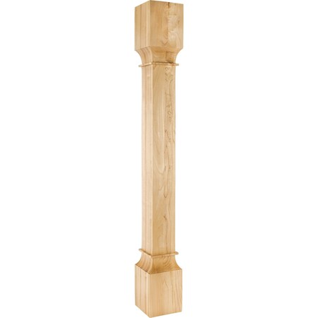 Hardware Resources 5" Wx5"Dx42"H Rubberwood Square Post P35-5-42-RW